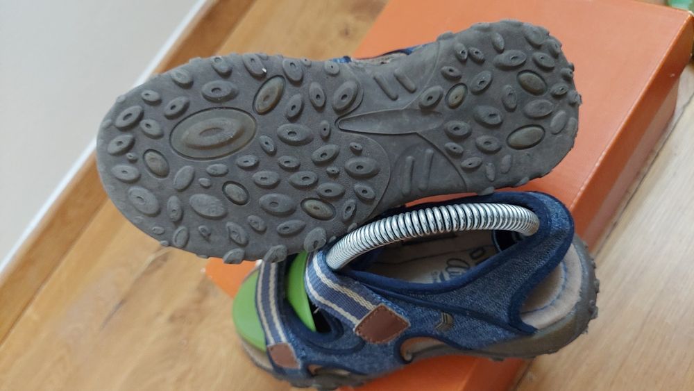 Denim blue adventure sandałki komfort r UK 12/31 + gratis klapki