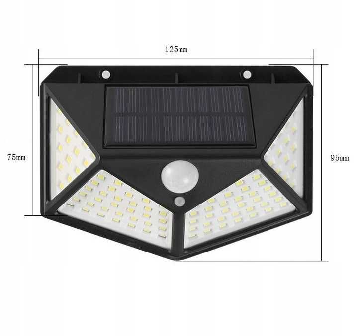 Lampa solarna kinkiet czujnik ruchu 100 LED IA001