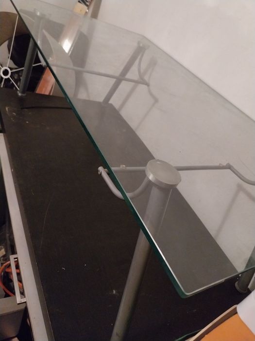 Mesas de centro  inox com vidro  lapidado / rustica em madeira  impeca