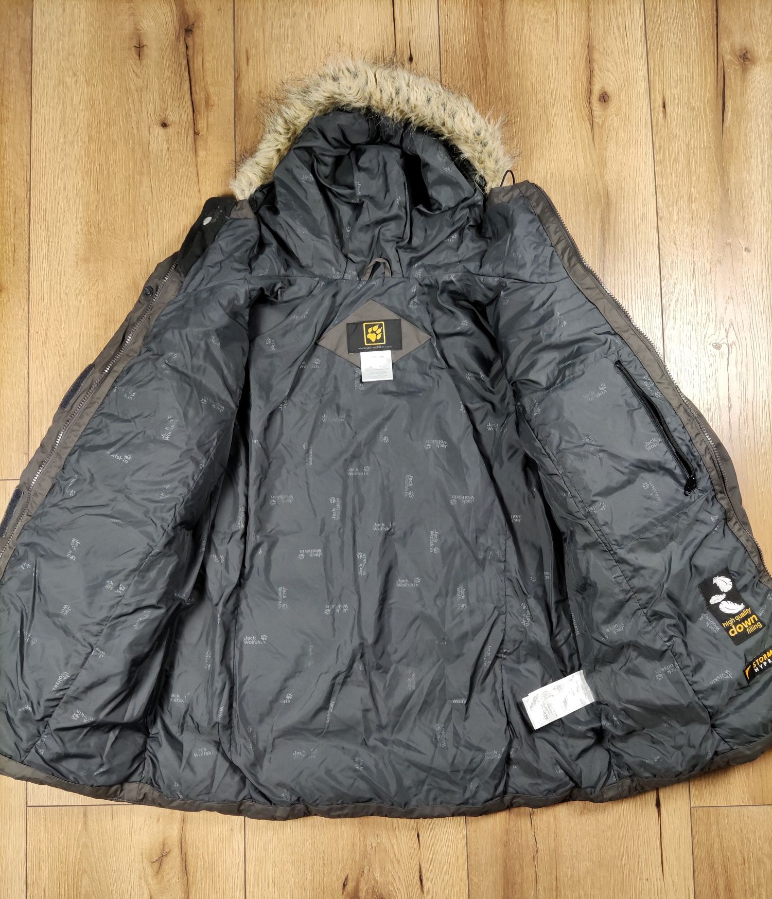 Jack Wolfskin damska puchowa ocieplana kurtka z kapturem w rozmiarze L