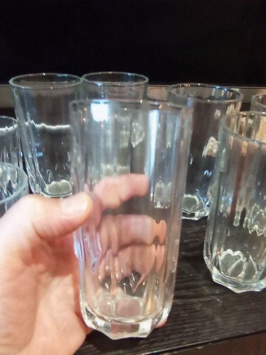 Copos de vidro novos