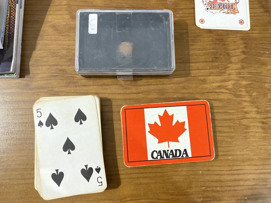 5 baralhos de cartas usados - companhias aereas