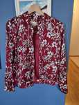 Bomberka xs bordo w kwiaty bluza kurtka kappahl