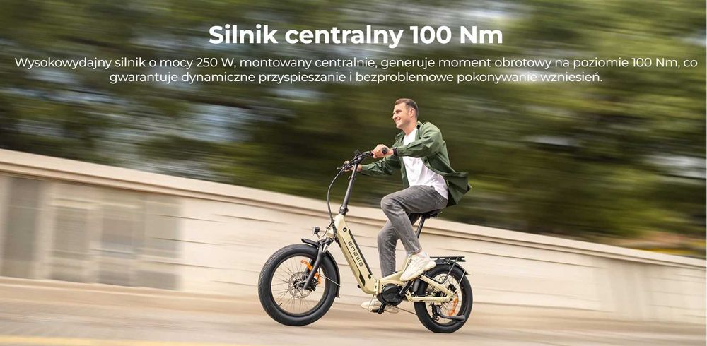 Rower Elektryczny Składany Engwe L20 3.0 Pro Czarny