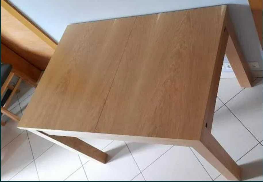 stół drewniany 50% dąb 120 x 80 rozkładany - transport w cenie