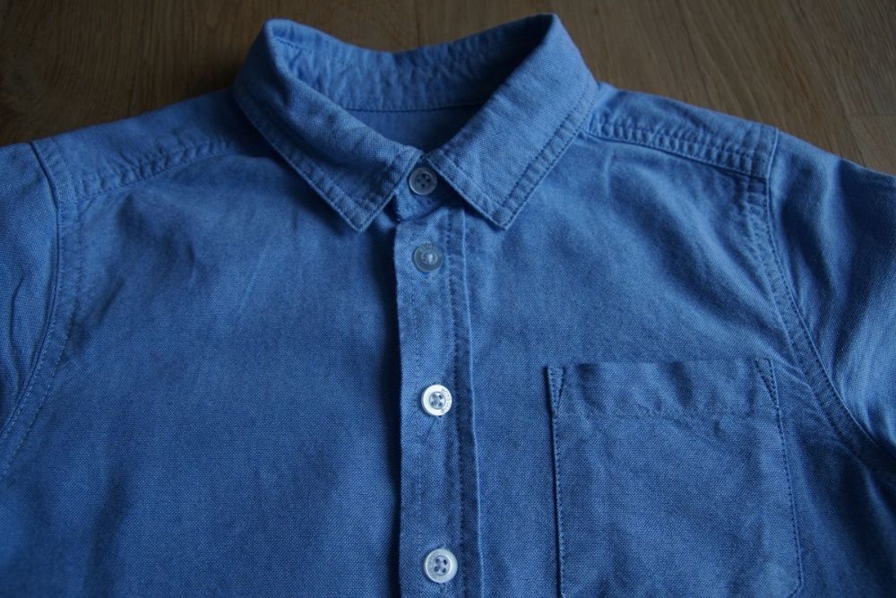 Koszula chłopięca niebieska rozmiar 146 100% bawełna