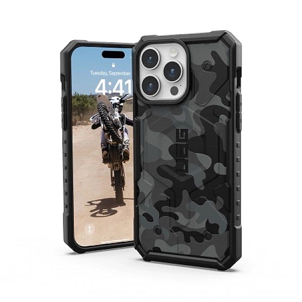 Etui UAG Pathfinder MagSafe do iPhone 15 Pro Max - czarne moro