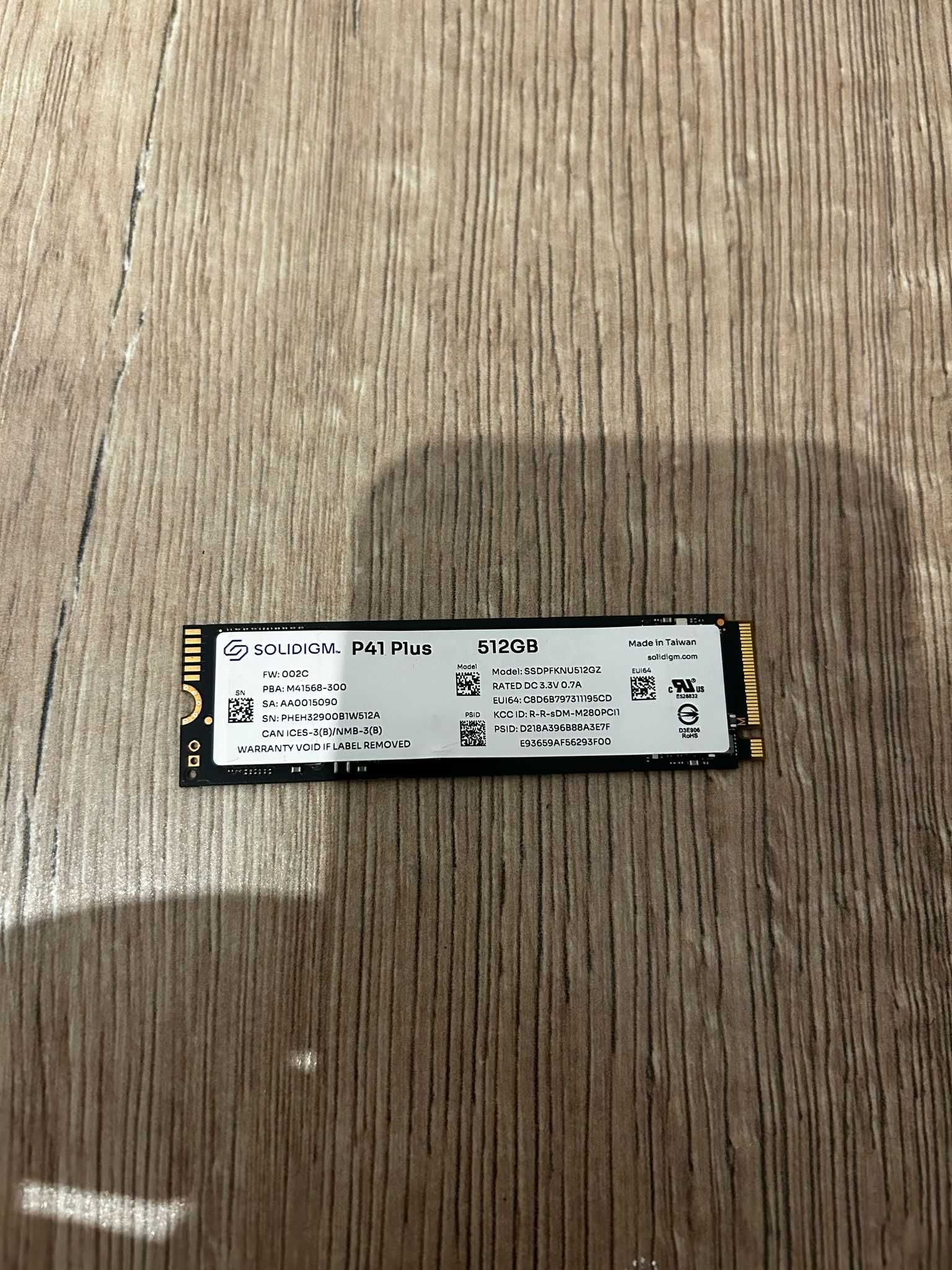 Dysk SSD 512GB Solidigm M.2 72h PCIe Gen4 NVMe P41 Plus