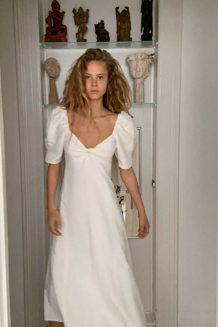 Сукня біла лляна Zara плаття льон льняне льняное платье