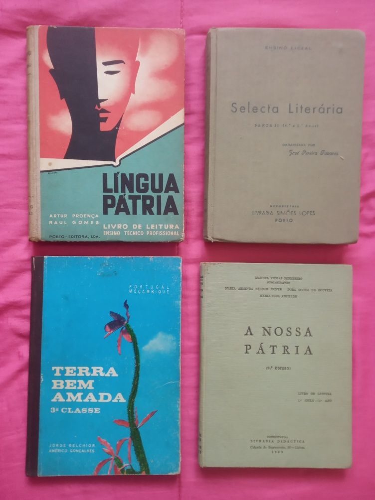 Lote de Livros ANTIGOS, Escolares e outros, Edições raras.