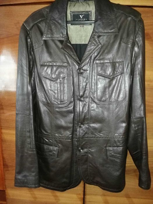 Кожаный пиджак весна-осень