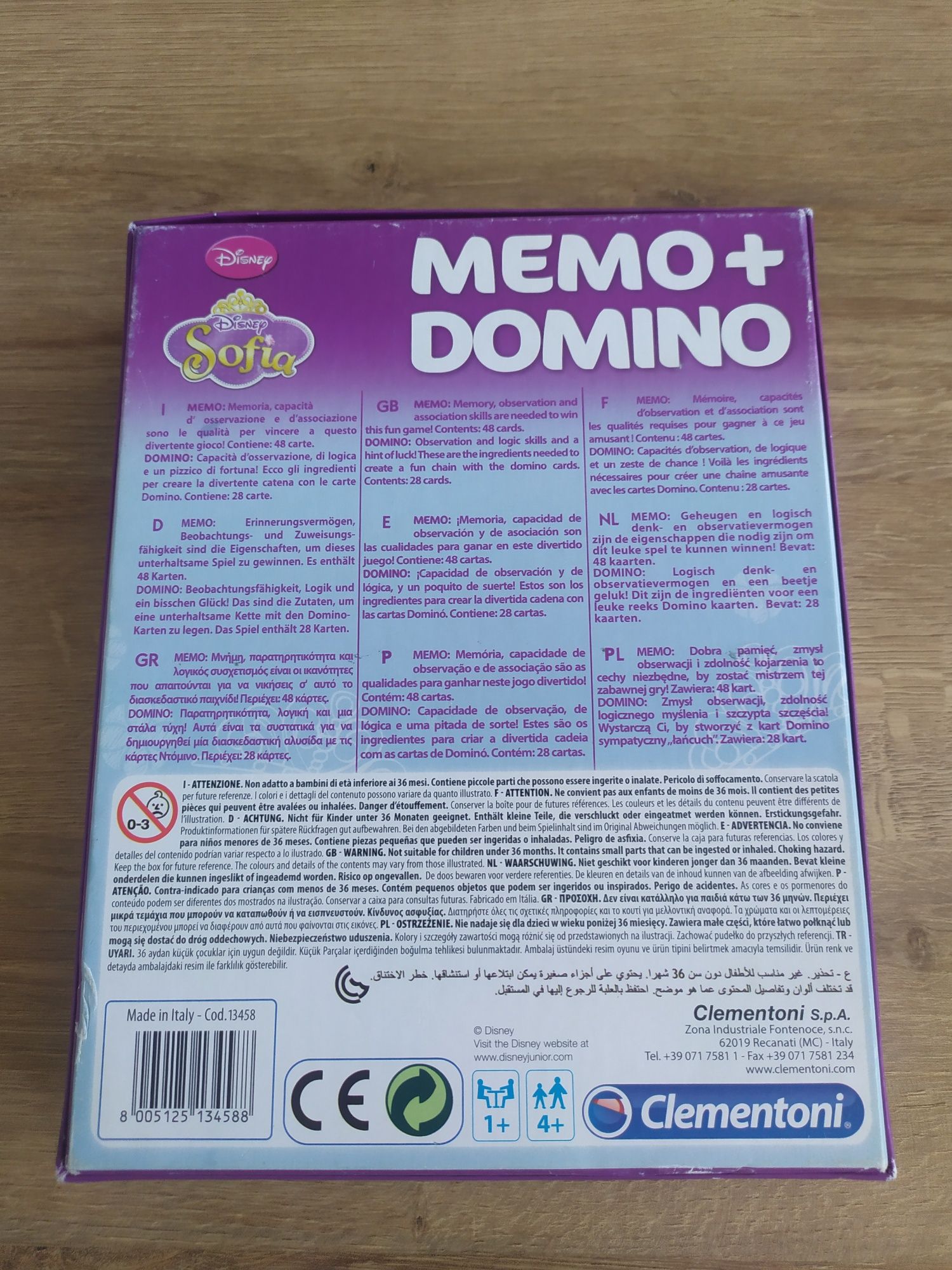 Zestaw Clementoni: Memo + Domino