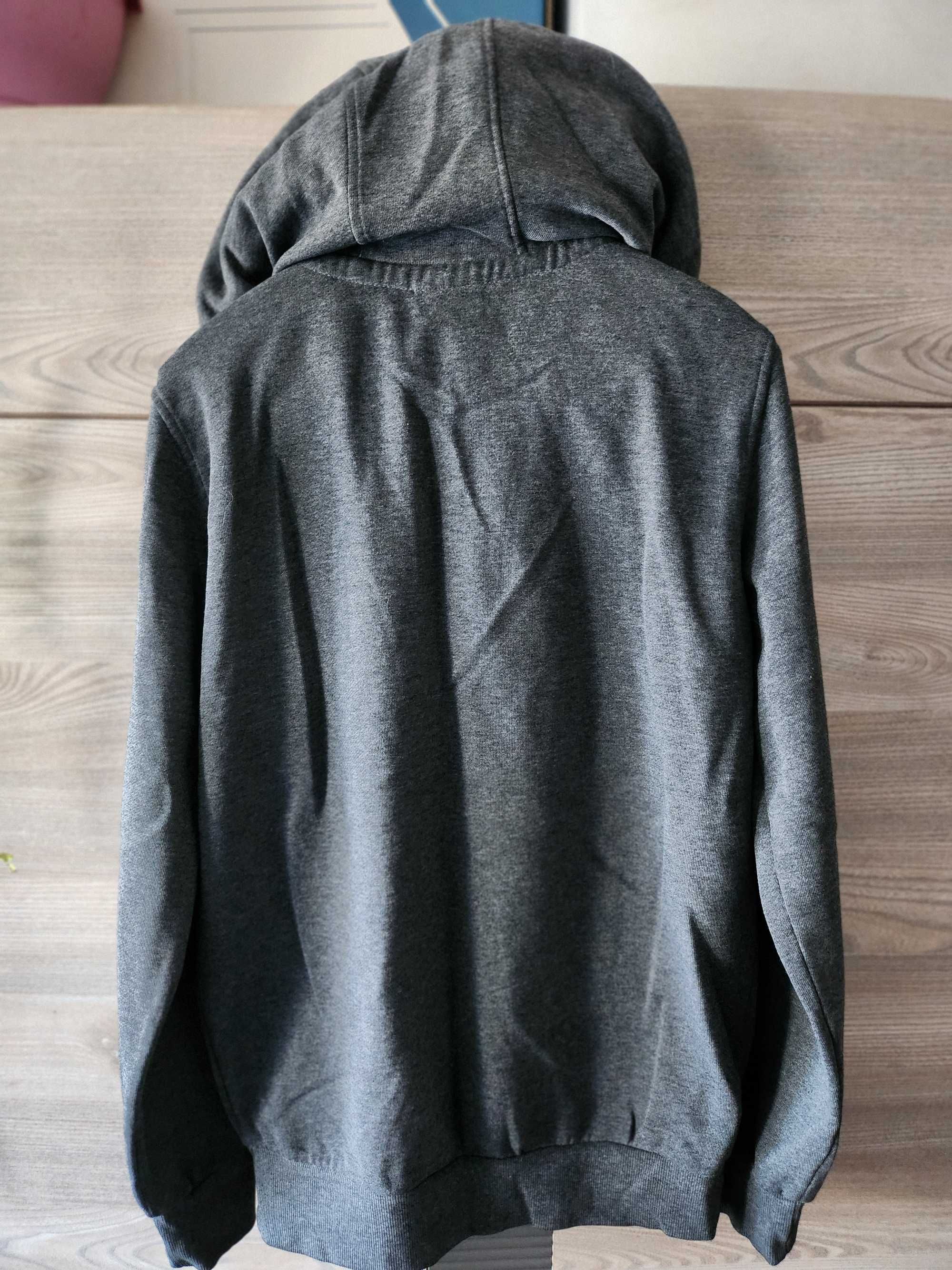 Bluza rozpinana z kapturem CROPP, ciemnoszara, rozm. S