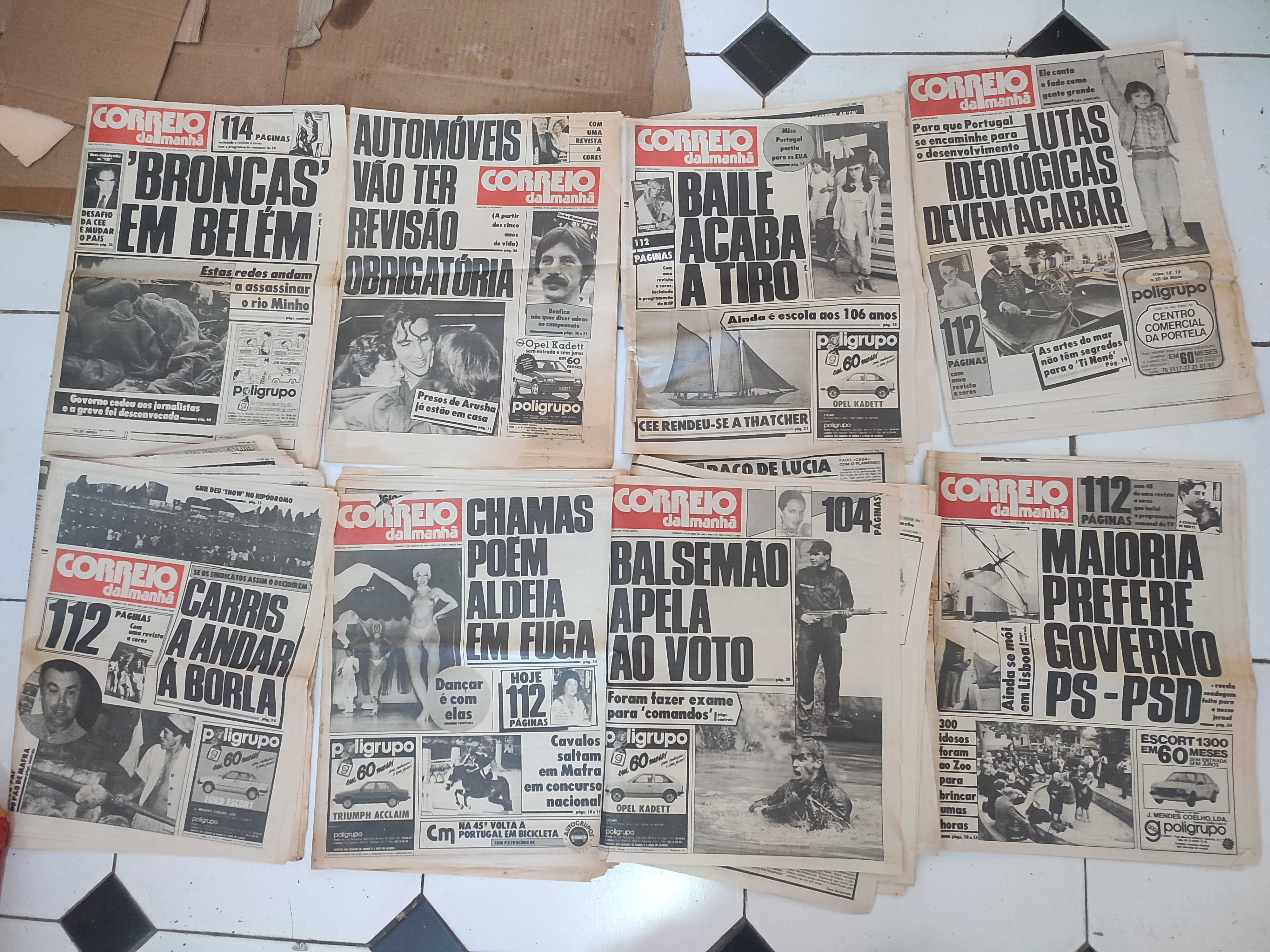 15 Jornais Correio da Manhã - Anos 80