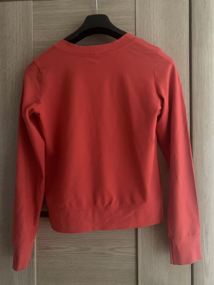 BAWEŁNA czerwony sweterek/narzutka/bluza