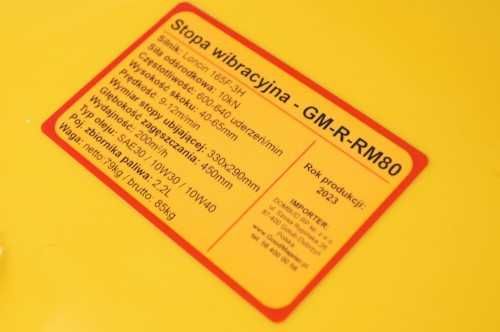 Zagęszczarka - skoczek - ubijak 80kg GoodMajster Machinery GM-R-RM80