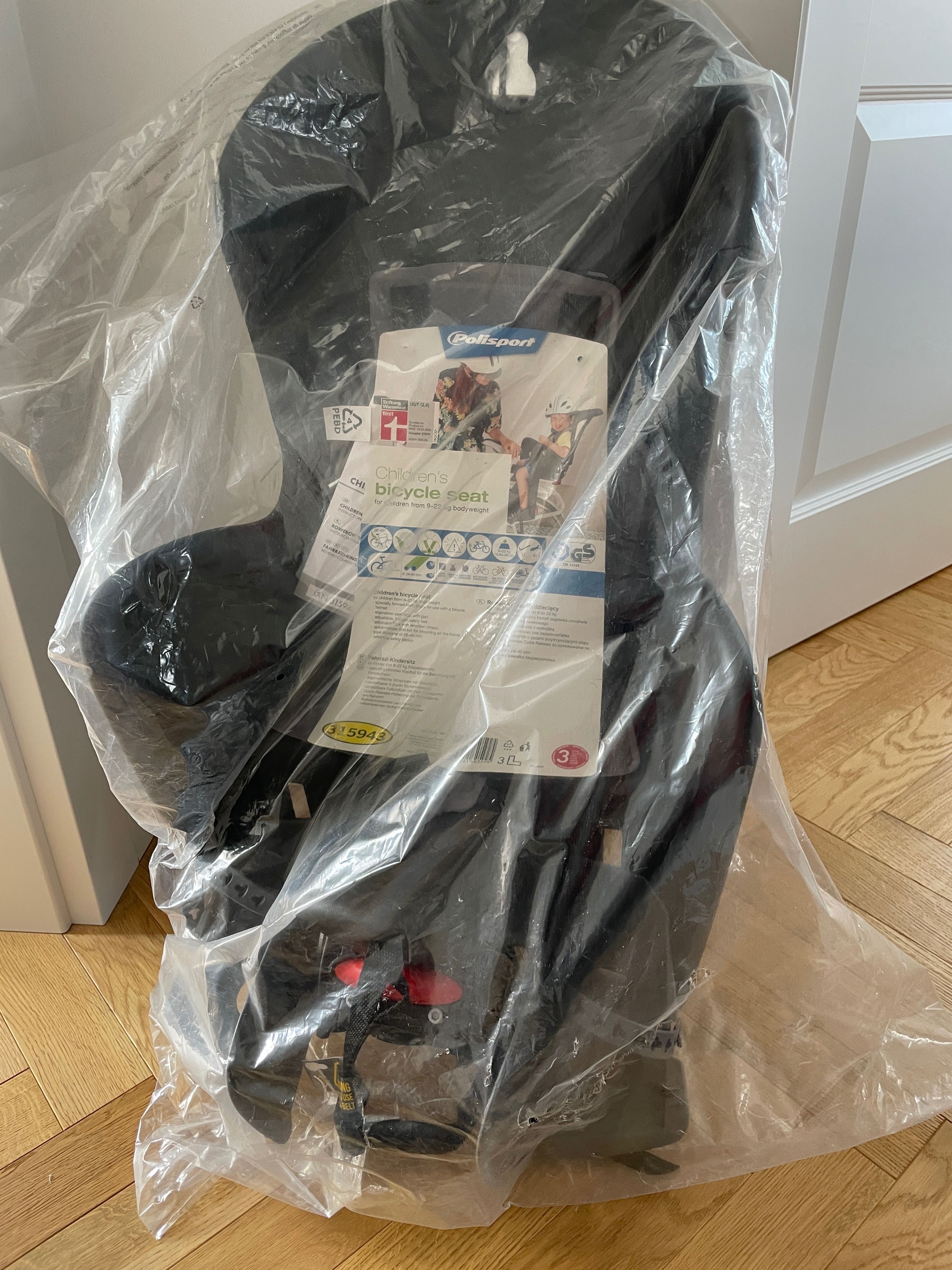 Nowy fotelik rowerowy POLISPORT dla dziecka Lidl