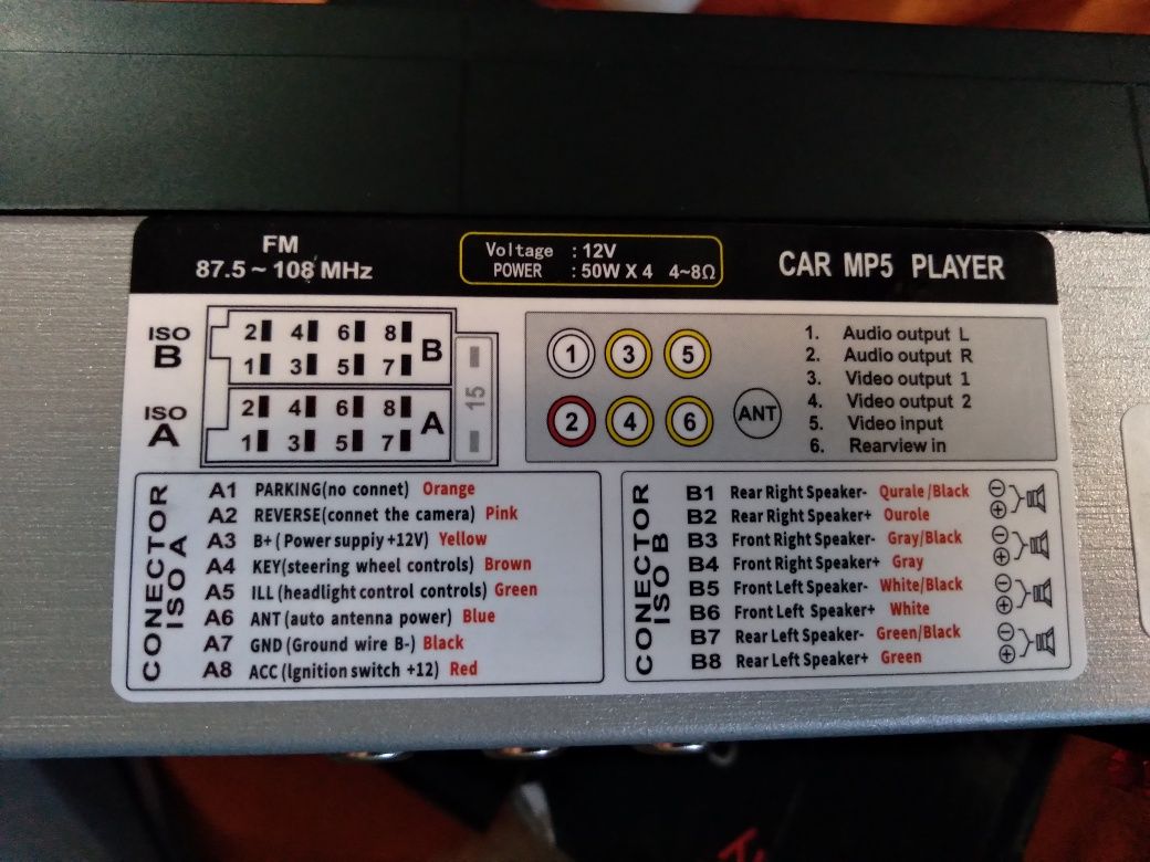 Carplay, android auto de 7 pol.