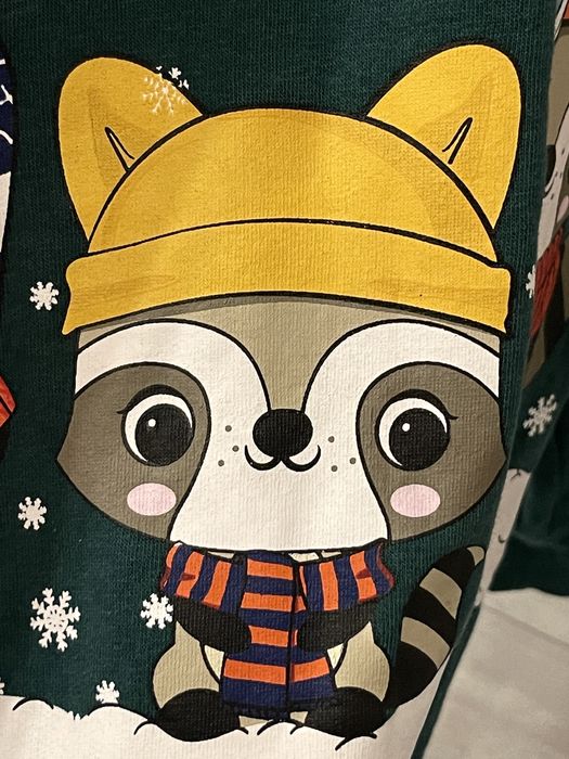 Bluza damska świąteczna zimowa fb sister M oversize maxi zielona