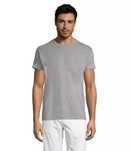 40 t-shirt´s NOVAS lisas cinza unisexo de gola redonda