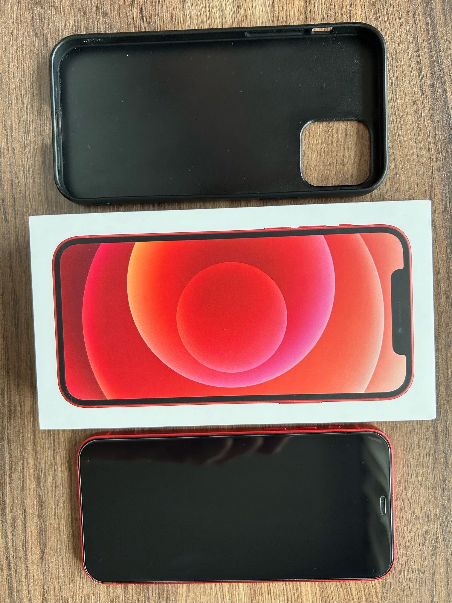 iPhone 12 czerwony, 128 MB, stan BDB, obudowa, szkło ochronne, pudełko