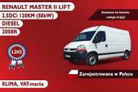 Renault Master II  LIFT L2H2, 2008r, KIima, Zarejestrowany w Polsce VAT-marża!