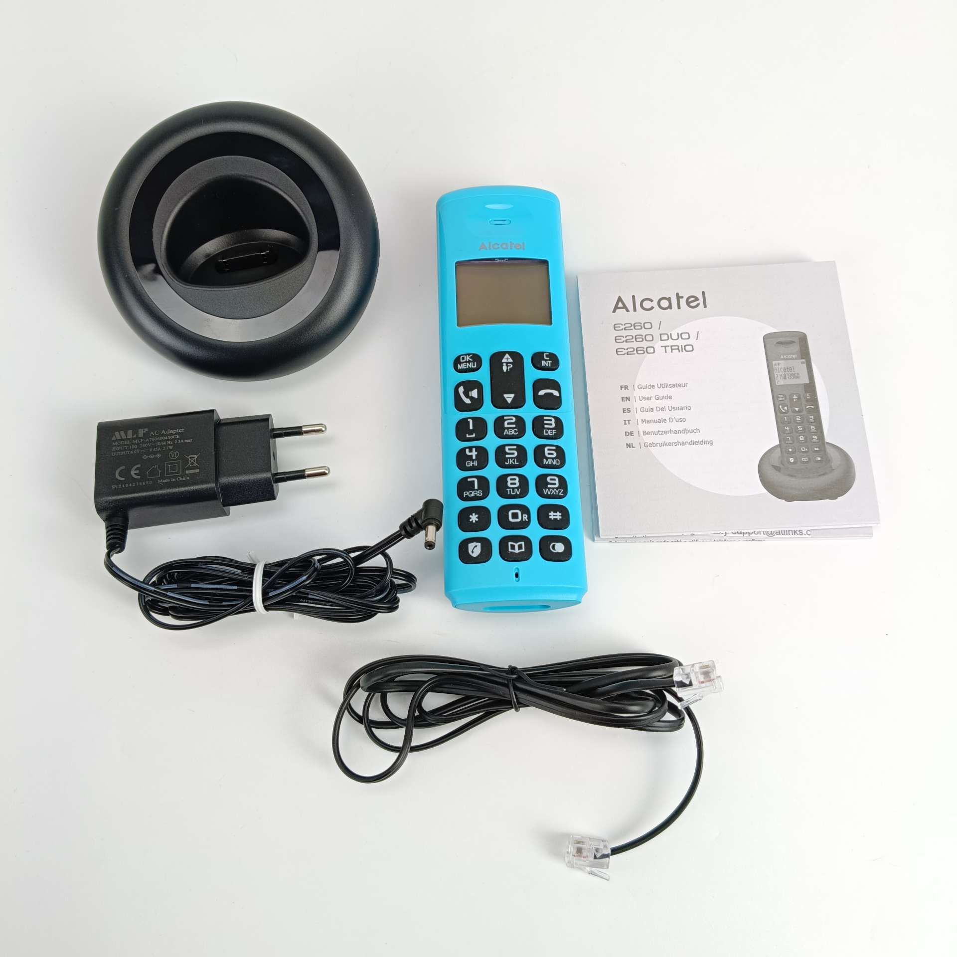 Telefon bezprzewodowy Alcatel E260 Niebieski