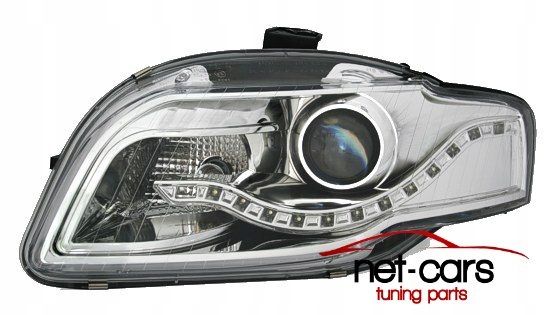Reflektory Lampy przód przednie AUDI A4 B7 DAYLINE LED Chrom