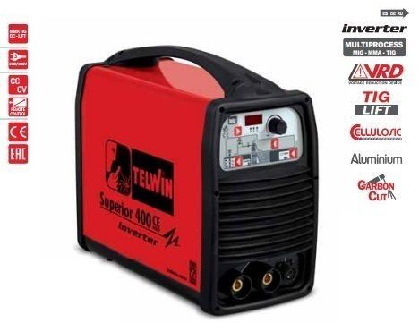 Aparelho Soldar - Inverter TELWIN MMA/TIG SUPERIOR 400 CE VRD