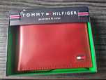 NOWY Portfel skórzany Tommy Hilfiger / kolor Bordowy + Gratis (Ochnik)