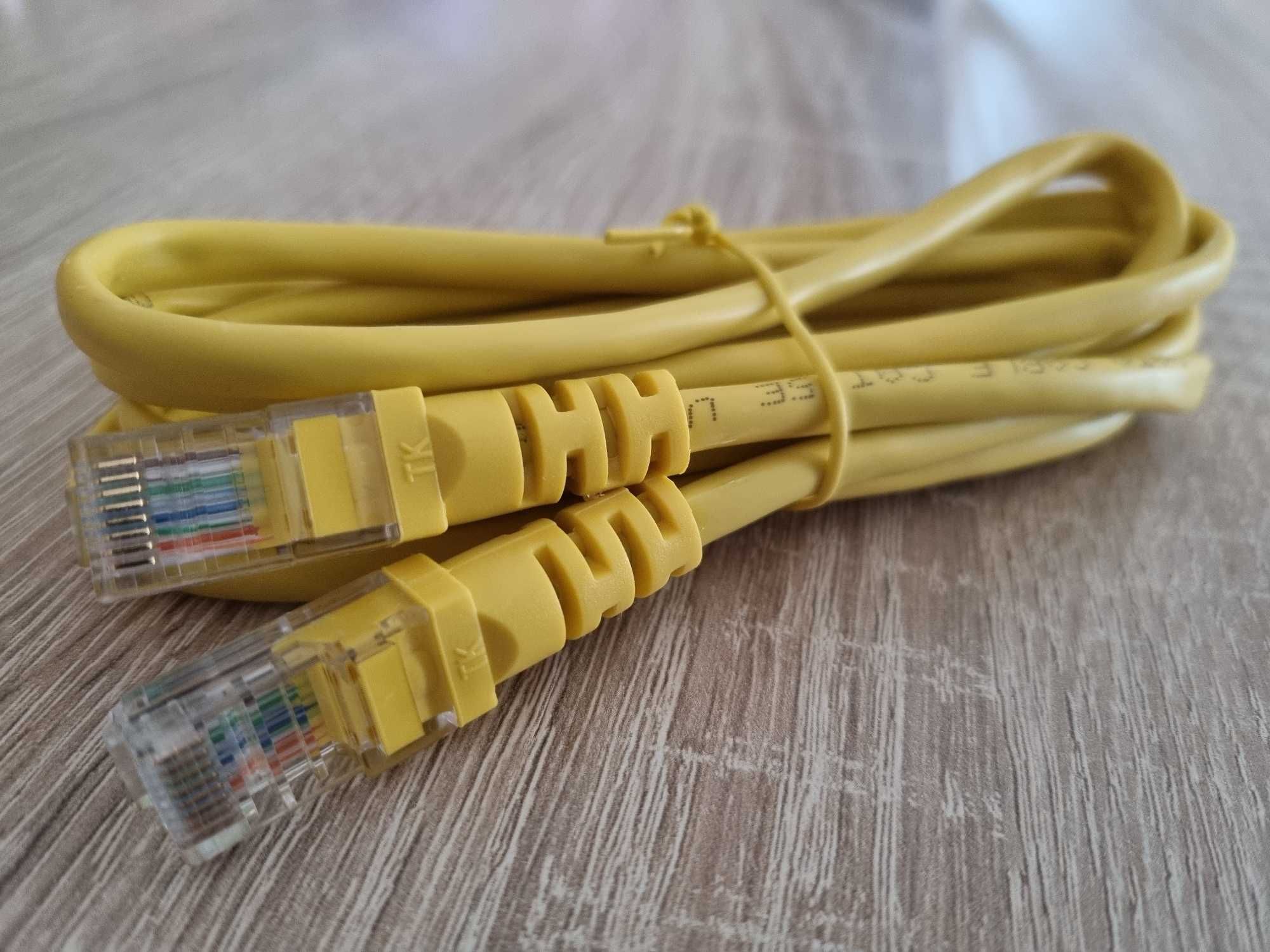 Przewód RJ45 1,5m żółty