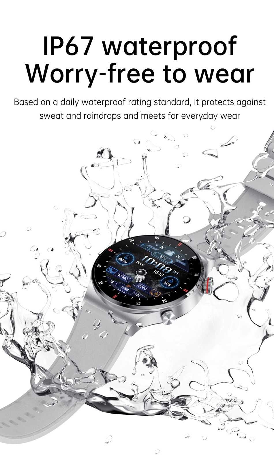 Smartwatch Lige 30A - Nowy, czarny