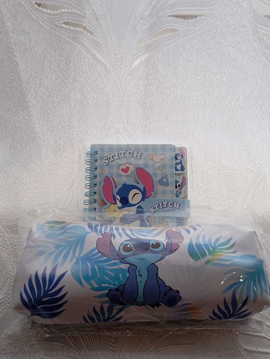 Conjunto de estojo e caderno