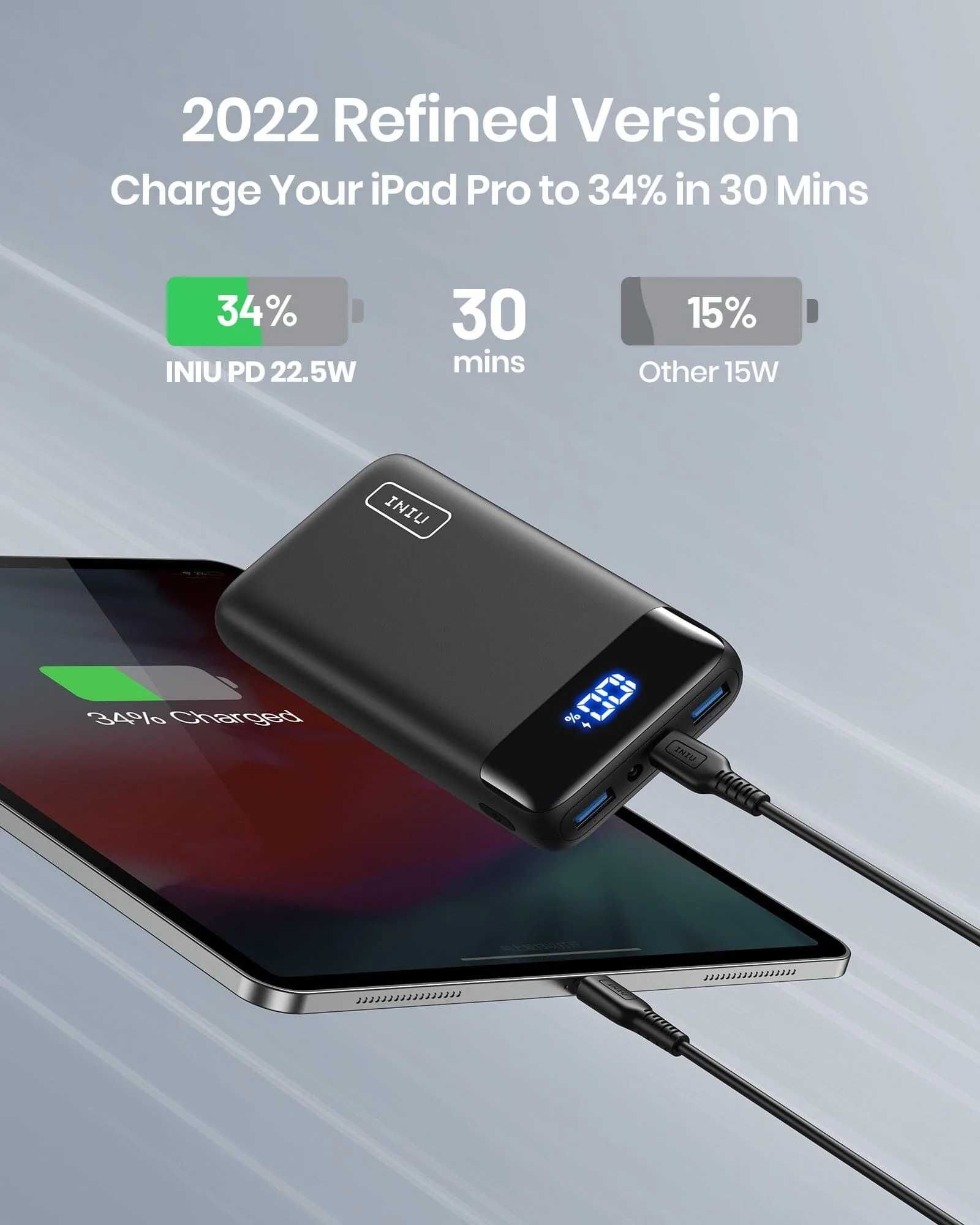 Павербанк Powerbank INIU 20000 mAh 22.5W ТРИ РОКИ ГАРАНТІЯ PD3.0 QC4.0