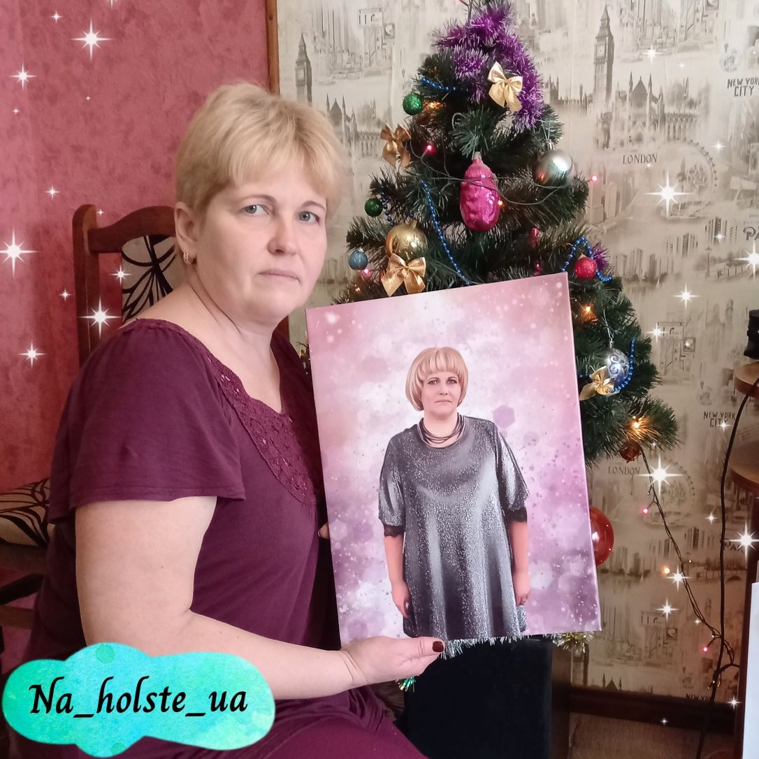 Арт портрет/малюнок по фото!Арт картина на холсте