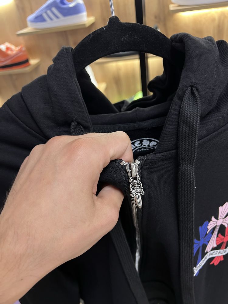Зіп Худі Chrome Hearts Multi Color Cross Black