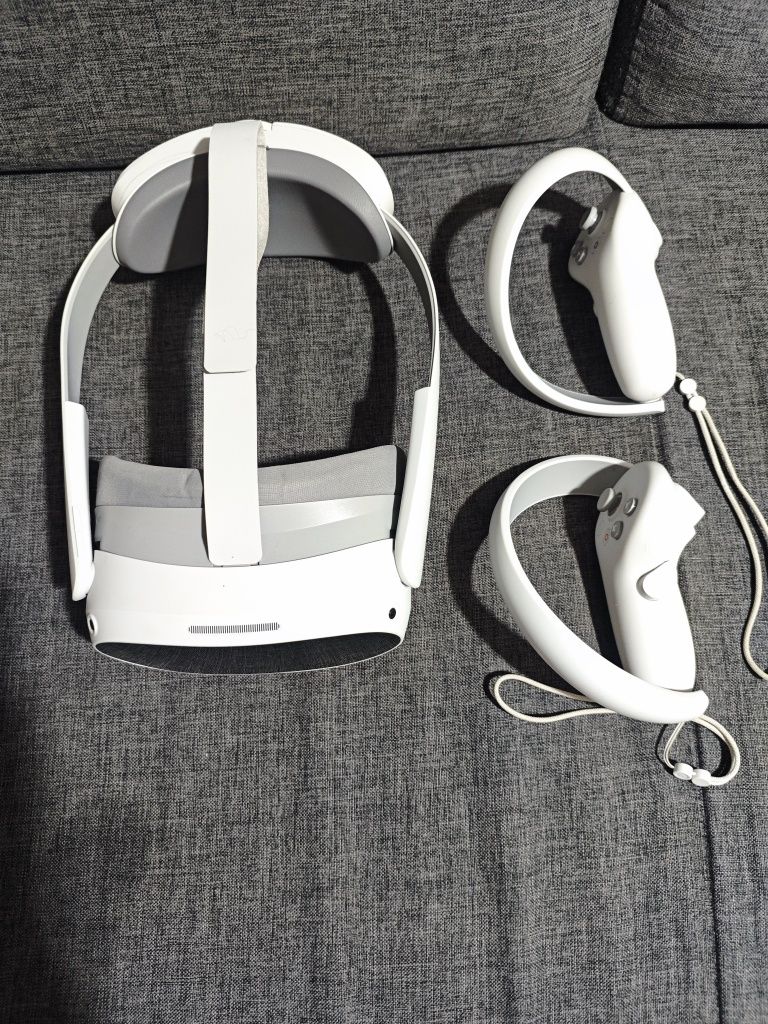Jak NOWE Gogle VR PICO 4 128GB 8K, pady, opakowanie, kabel