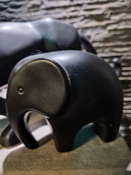 Czarny, słoń, pantera , wazon zestaw nowe