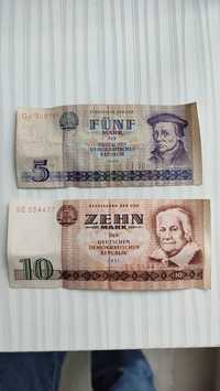 Banknoty 10 i 5 DM