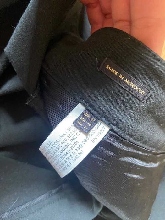 Massimo dutti 42 czarne proste spodnie przeszycia jakosc