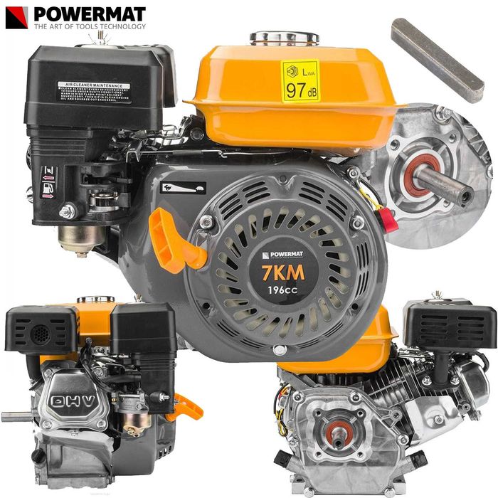 POWERMAT Silnik Spalinowy Gx160 Ohv 7km Wałek 20mm 4 Suw PM1233