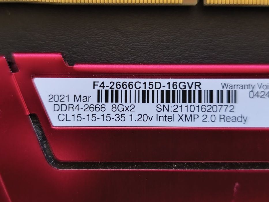 Kit Memórias Ripjaws V DDR4-2666 CL15 8Gx2