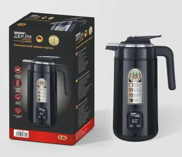 Электрочайник термос Zepline ZP-123-R 3л 2200 Вт