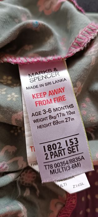 M&S 62 kwiatowa etno boho sukienka dla dziewczynki 3-6 m