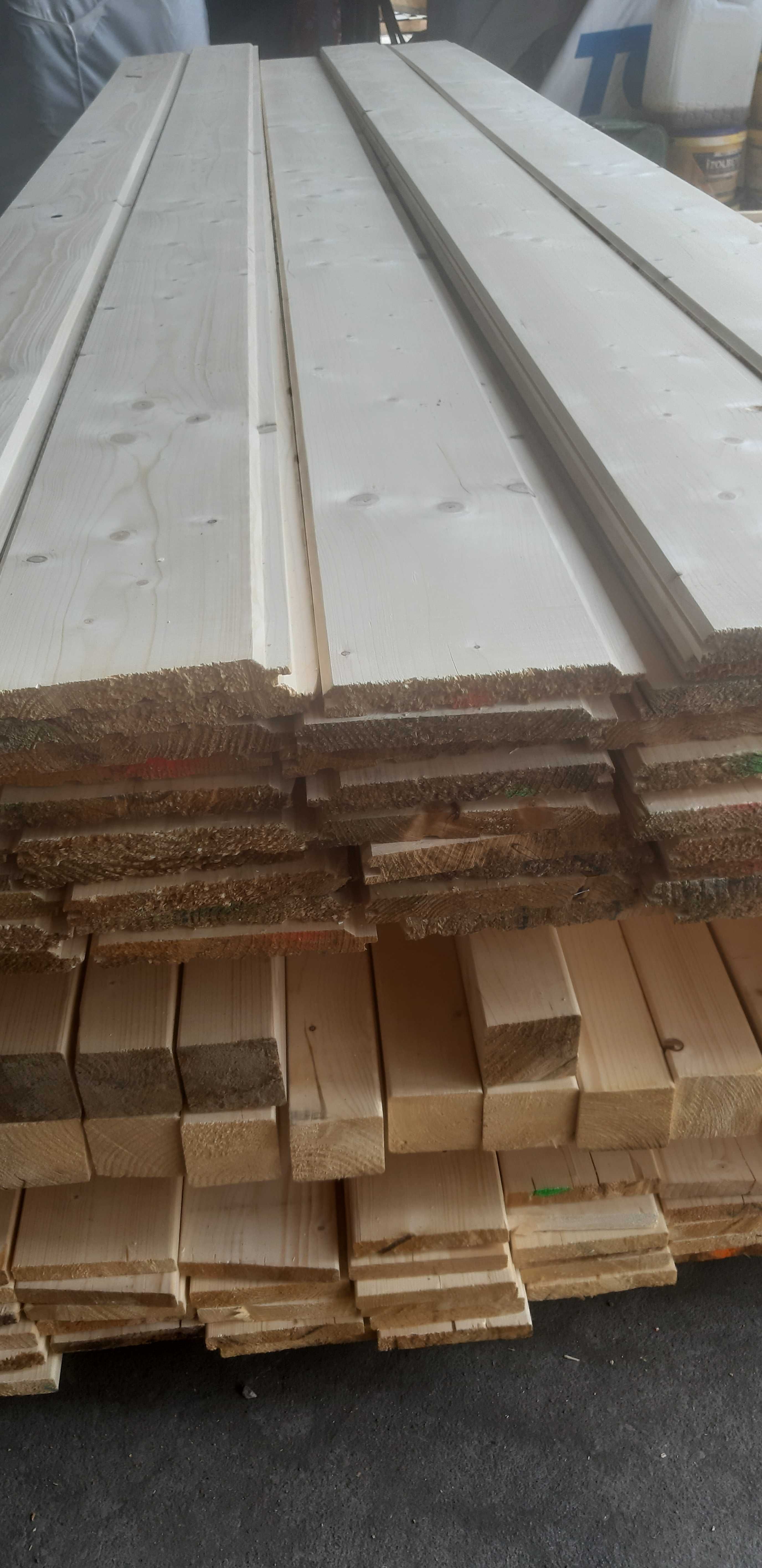 Deski elewacyjne suche strugane 21x190 mm w długości  4 i 5 metrów
