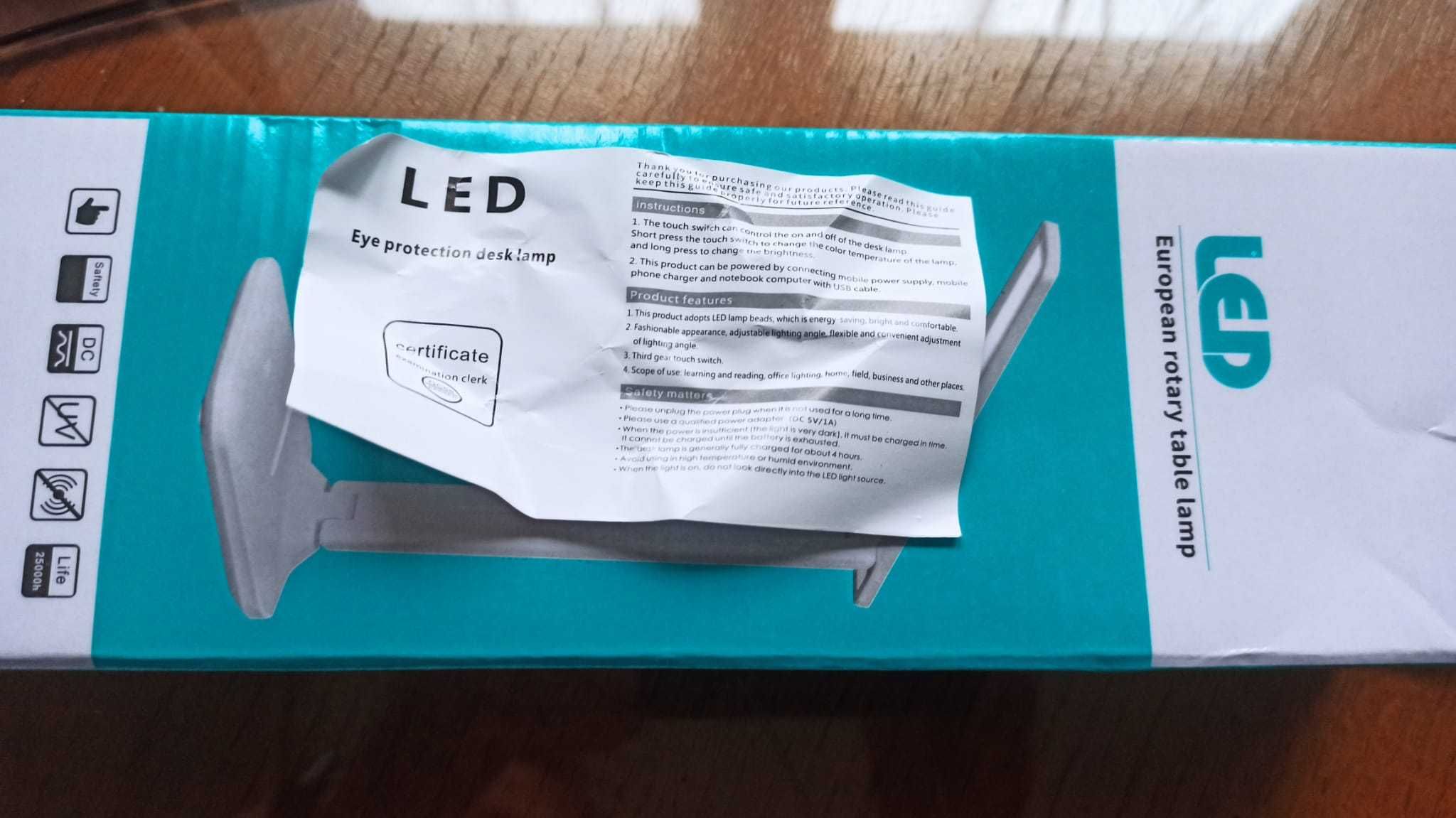 Lampa stojąca LED USB na biurko biurkowa