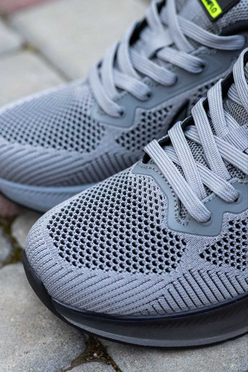 Чоловічі кросівки Nike Zoom сірий з зеленим 3286-3 ТОП