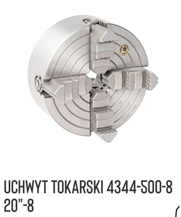 UCHWYT TOKARSKI Bison 4szczekowy niezalezny 4344 fi 500 mocowanie d1-8