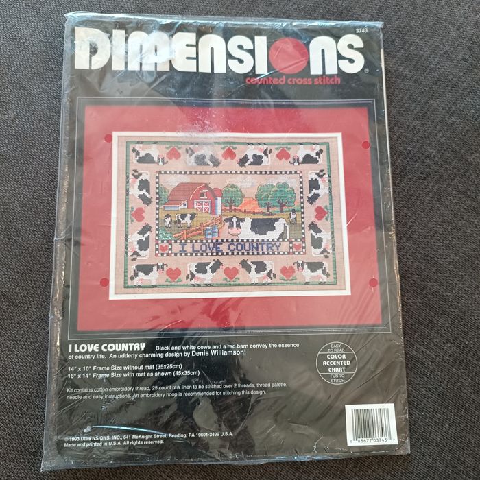 Dimensions I love country набір для вишивання залишки