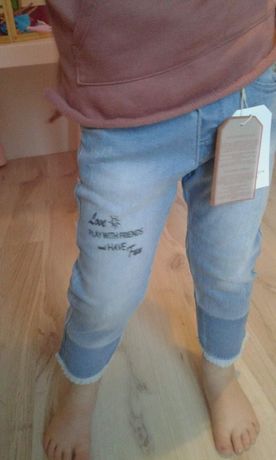 Nowe spodnie jeansy zara r. 98 summer poprzednia kolekcja